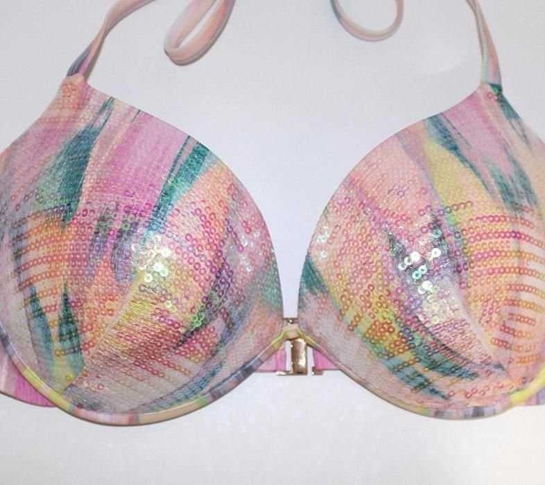 Новый яркий купальник Victoria's Secret оригинал 34В двойной пуш-ап