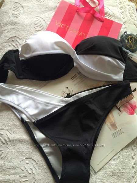 Купальник Victoria s Secret шикарный черно-белый