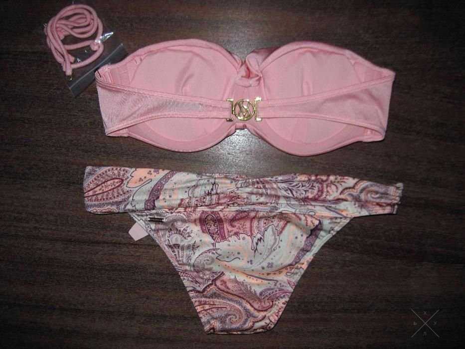 Новый розовый купальник бандо Victoria's Secret оригинал 34В Very Sexy