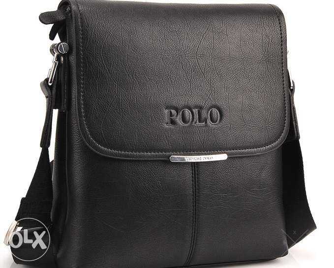 Мужская кожаная сумка Polo , акция + подарок