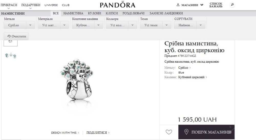 Бусина Pandora Оригинал