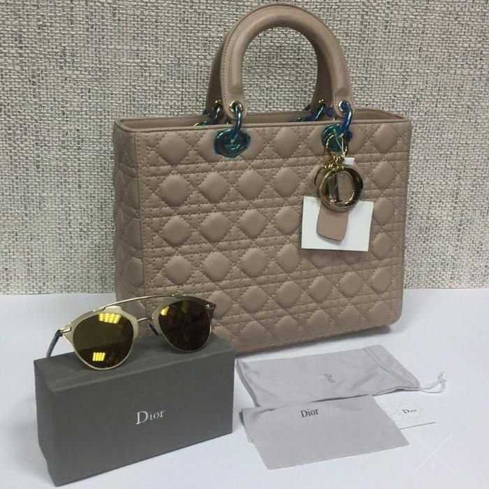 Женская сумка Lady Dior Lambskin