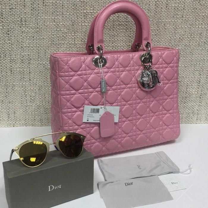 Женская сумка Lady Dior Lambskin