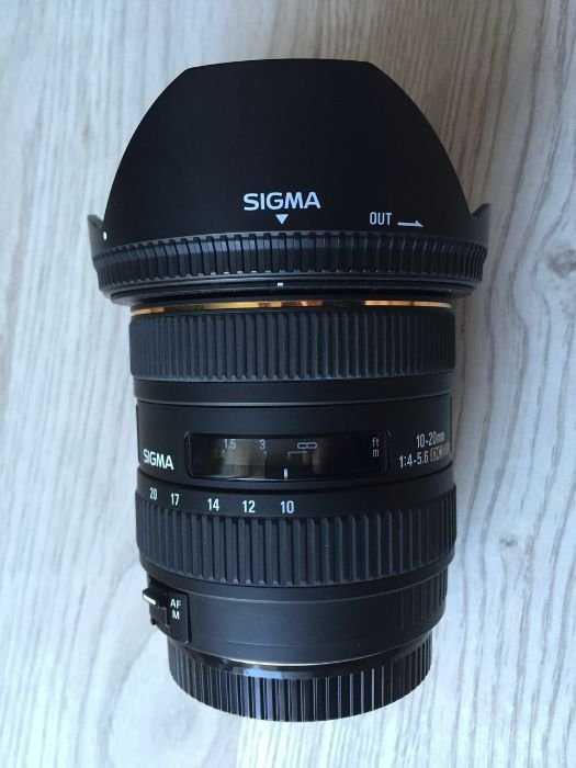 Sigma 10-20 1:4/5.6 DC HSM для Canon, поляризационный и UV фильтр