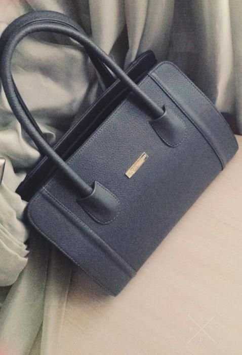 Сумка серая Burberry кожа