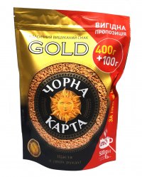 Растворимый сублимированный кофе ` Черная Карта Gold `