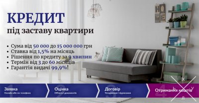 Швидкий кредит у Києві під заставу будинку або квартири.