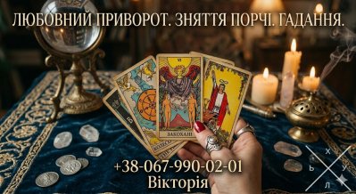 Ворожіння на Таро Мукачево, приворот за фото, зняття порчі, обряди на кохання.